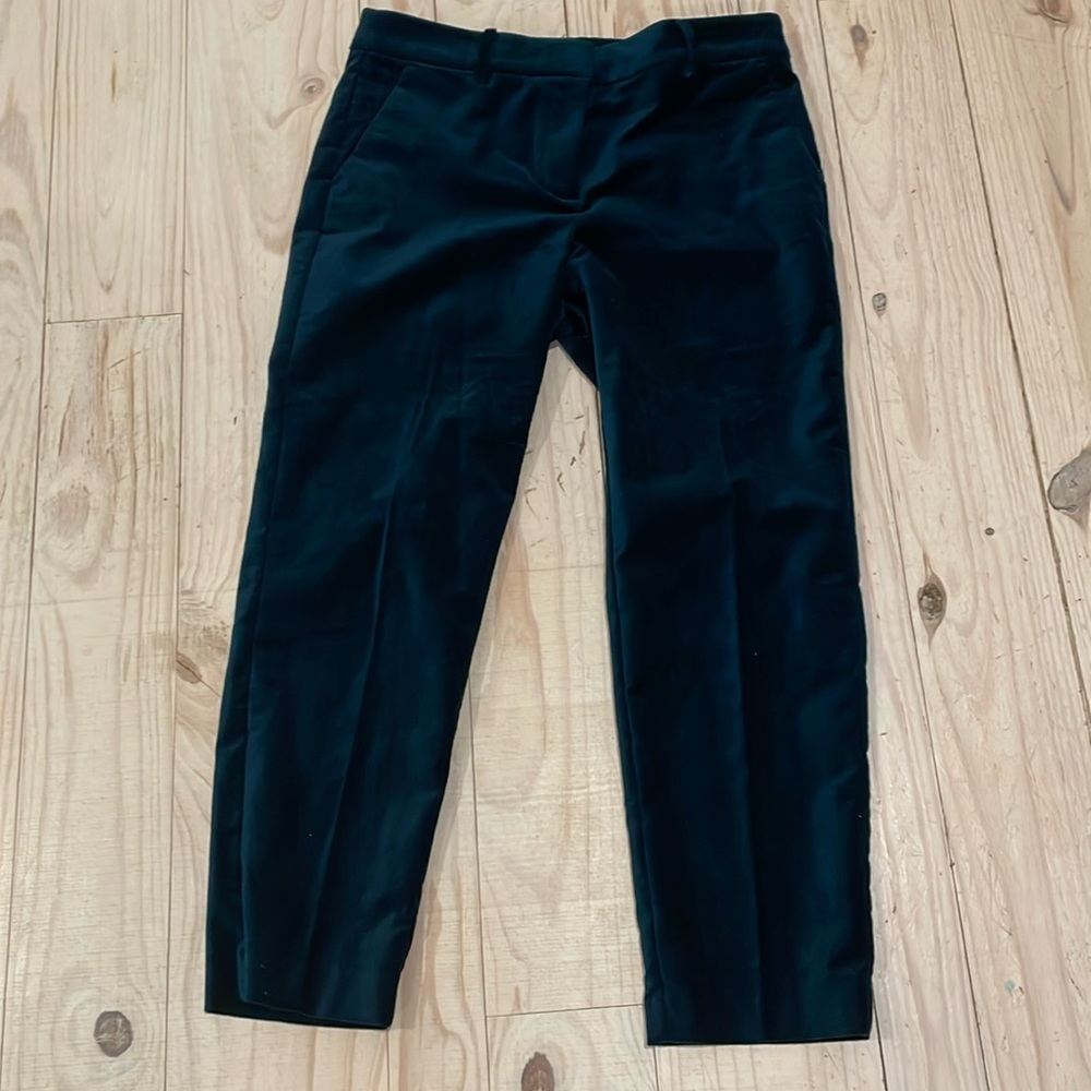 Loft Riviera Slim Dark Green Velvet Pants - Size 8